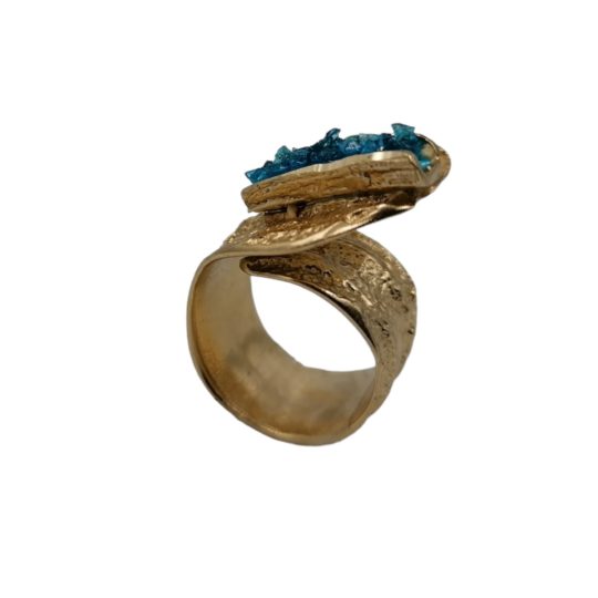 Επιχρυσωμένο Δαχτυλίδι με Ημιπολύτιμο Λίθο.