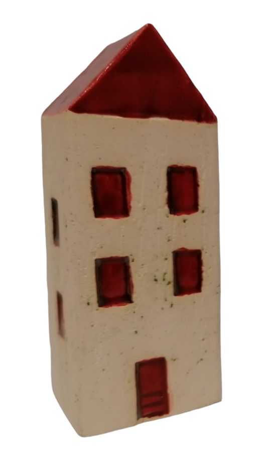 Διακοσμητικό Κεραμικό Σπίτι με Κόκκινη Στέγη.