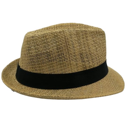 Ψάθινο Καπέλο Καβουράκι με Μαύρη Κορδέλα.